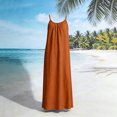 thumbnail image 6 of LEAVINGSUO Summer Dresses For Women Plus Size Fashion Casual Skirt Comfortable Sleeveless Round Neck Solid Dress Yellow S, 6 of 6