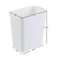 thumbnail image 2 of 3 Pack Trash Cans - 4.5 Gallon Rectangular Wastebaskets for Kitchen, Bathroom, Office - Slim Plastic Garbage Cans with Handles - White, 2 of 7