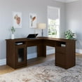 thumbnail image 2 of Atlin Designs 60" Shaped Computer Desk in Modern Walnut, 2 of 7