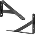thumbnail image 5 of Oenbopo 12 "Heavy Duty Shelf Brackets, 12-Pack Large Wall Bracket for Garage Storage Shelves, Black Metal Shelf Brackets with Screws,90 Degree Triangle Corner Brace Joint Angle Bracket, 5 of 9
