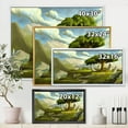 thumbnail image 4 of Designart 'Sacred Tree In A Fantasy Green Landscape' Traditional Framed Canvas Wall Art Print, 4 of 5