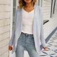 thumbnail image 4 of YFNNUP Women Long Sleeve Sweaters Cardigan Trendy Knit Open Front Coat 2025 Fall Fashion Outfits Loose Sweater Jacket, 4 of 9
