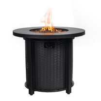 BOFANG 30" Black Steel Propane Fire Pit Table, 50000 BTU for Outdoor Patio Garden