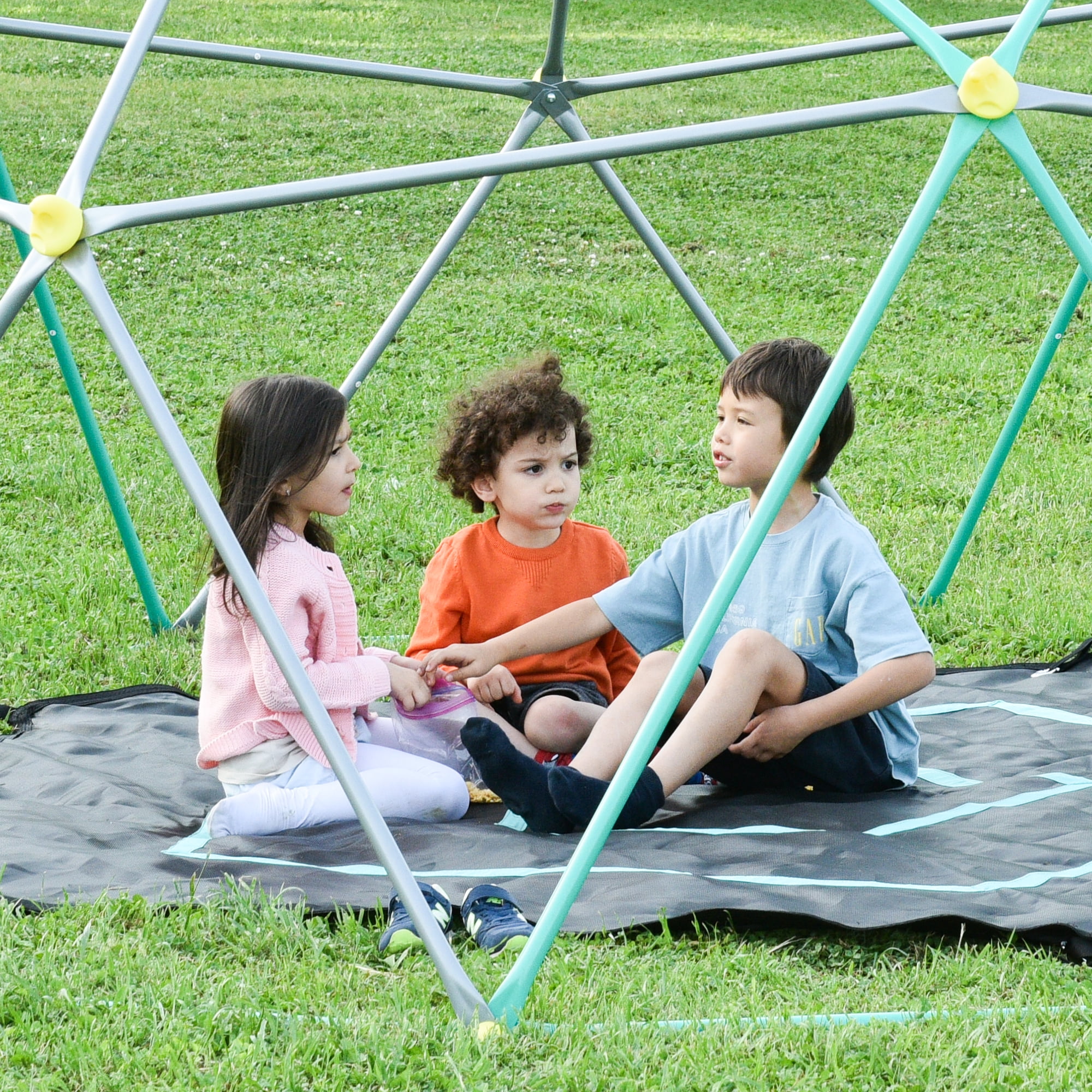 YIYADO Children's Climbing Dome Tower, Made of Steel Frame, Rust-Proof, Rock Climbing, Maximum Load-Bearing 1000 Pounds, Can Accommodate 5-7 Children