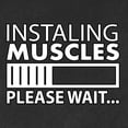 thumbnail image 5 of Wild Bobby Installing Muscles Please Waitâ€¦ Gym/Workout Men Premium Tri Blend Tee, Vintage Black, Medium, 5 of 5