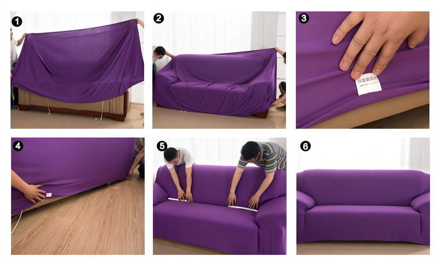 Sofa Couch Loveseat Chair Slipcover Cover,OTVIAP Polyester Spandex Living Room Sofas Furniture Stretch Slip Covers Shield Protector (1-4 seater,multiple color)