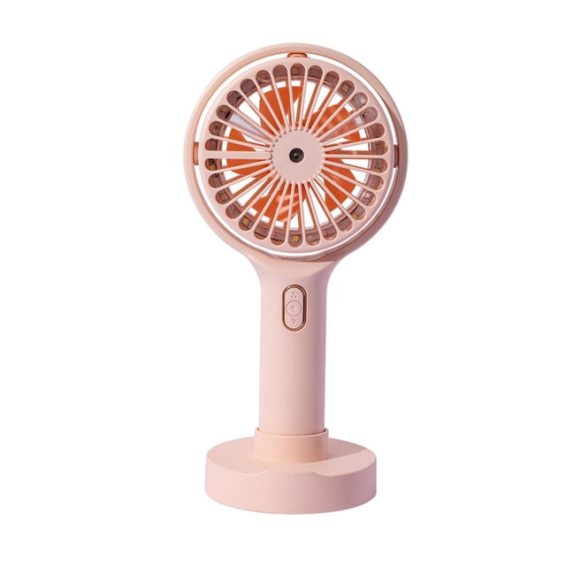 Portable Misting Fan Rechargeable Battery Operated With Nightlight 24 cm 1200 mAh For Travel Outdoors Camping Hiking