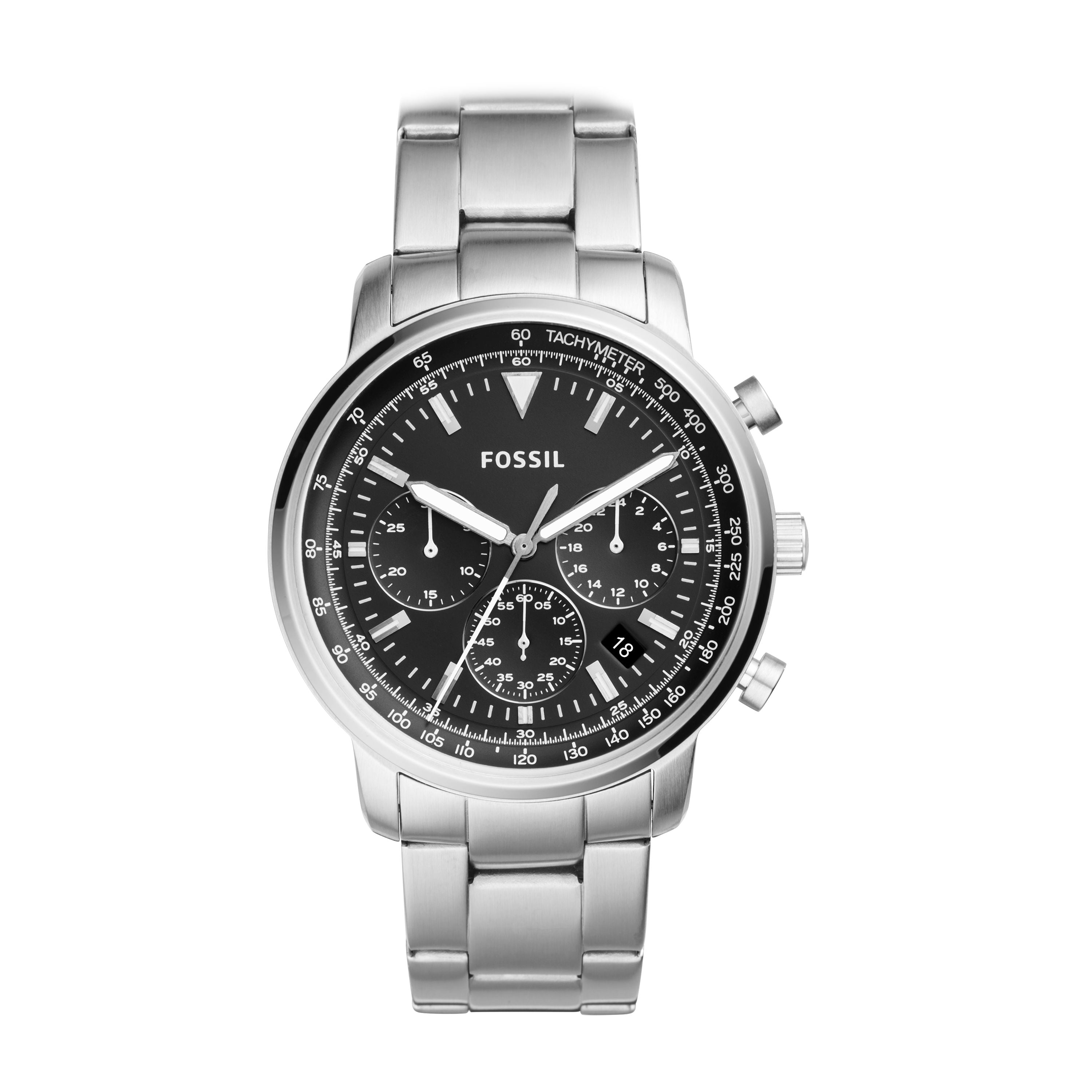 Smoke-Tone Stainless Steel Watch 