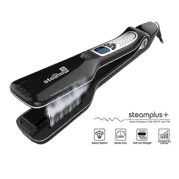Steam Hair Straightener Professional Flat Iron Straightening Brush Electric Hair Heating Brush Ceramic Hair Iron Straightener