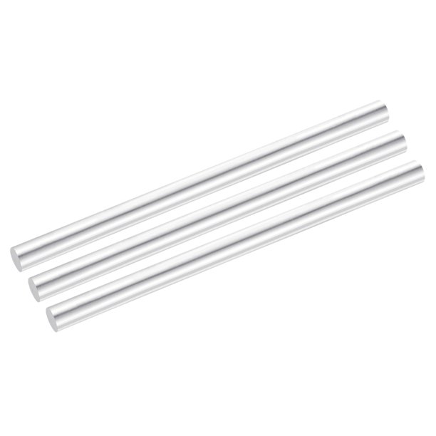 3Pcs Varillas de aluminio redondas de 0.47" (12mm) de diámetro, 7.9" (200mm) de largo, barra sólida de aluminio 6061 para construcción industrial, manualidades DIY, plata