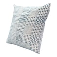 thumbnail image 4 of 18 x 18 Handcrafted Square Cotton Accent Throw Pillow, Aztec Minimalistic Print, Blue, White, 4 of 5