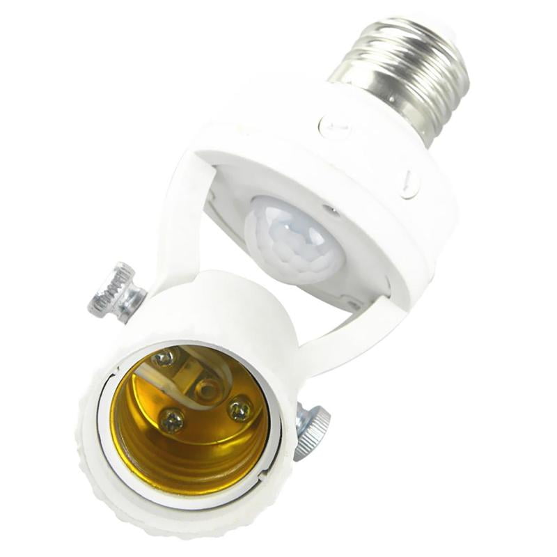 E27 PIR Infrared PIR Motion Sensor Lamp Bulb Holder Socket Switch AC 110V-240V 