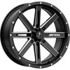 4/110 MSA M41 Boxer Wheel 15x7 4.0 + 3.0 Black For YAMAHA Wolverine X4 XT-R 2020-2021