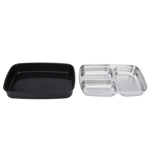 Lunch Boxes, 304 Stainless Steel Bento Lunch Box 3 Grids Leakproof Thermal Insulation Bento Lunch Box