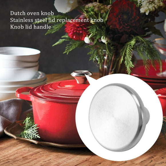 6PCS Dutch Oven Knob, Stainless Steel Pot Lid Replacement Knob for Le Creuset/ for Aldi/ for Lodge, Knob Pot Lid Handle