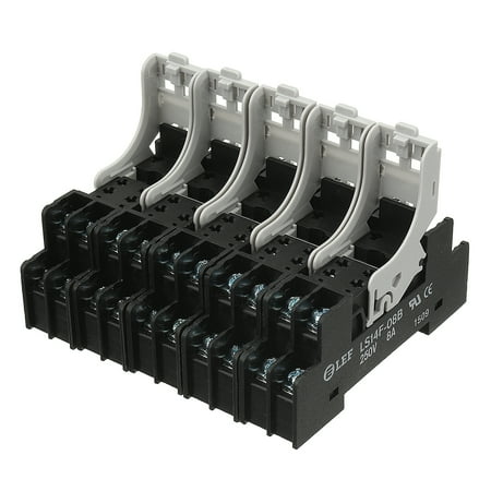 5Pcs 8 Pin 32mm DIN Rail Panel Mounted Electromagnetic Power Relay