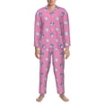 thumbnail image 3 of Picia French Bulldog Pattern Men’s Long-Sleeve Sleepwear Set - Soft 2-Piece Loungewear with Pockets, Comfy PJs for Relaxing Nights-X-Large, 3 of 7