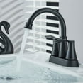 thumbnail image 3 of Matte Black Bathroom Sink Faucet 2 Handle 4 Inch Centerset Vanity Mixer Faucet, 3 of 16