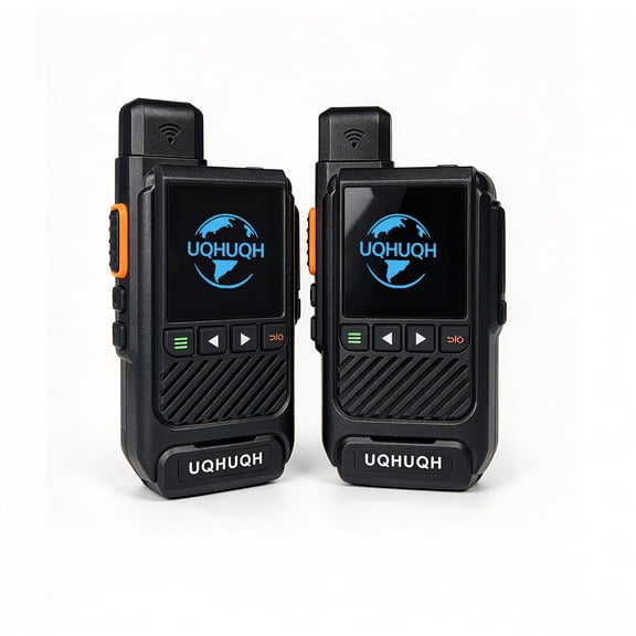 UQHUQH Lifetime Free Unlimited Range Walkie Talkies-4G LTE POC Long Range Two-Way Radios with Rapid PTT, 2-Pack