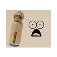 thumbnail image 1 of Mouth Agape Shocked Face Rubber Stamp for Scrapbooking Crafting Stamping - Small 3/4 Inch, 1 of 1