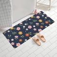 thumbnail image 2 of Pioneer Flower Floral Print Pattern Bathroom Rugs Mat, Non Slip Microfiber Bathroom Rug with Rubber Backing, Soft Mats for Bathroom Floor Tub Shower, 24"x60", 2 of 5