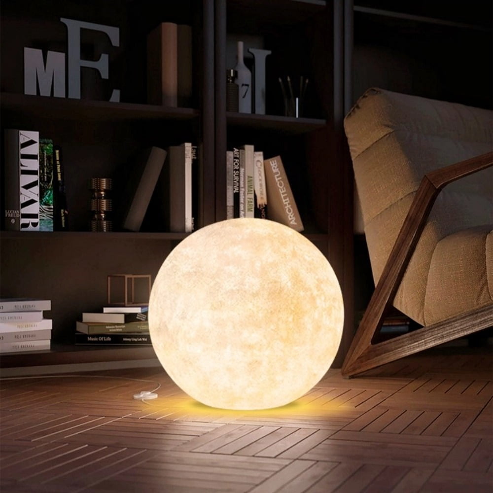 LittleGlovo Nordic Creative Indoor&Outdoor Waterproof Resin Fiber Art Moonlight Floor Lamp
