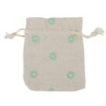 thumbnail image 3 of 10 Uds. De bolsas de regalo con cordón rústico de arpillera con flores de yute, bolsas de de boda Verde Zulema bolsas de lino con cordón, 3 of 7