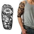 thumbnail image 4 of Etiqueta Engomada Vintage Tatuajes Hombro Pegatinas Tatuaje 3/6/8/12PCS Temporales/semipermanentes Tigre Animal Brazo Impermeable para Cara Cuerpo Mano, 4 of 9