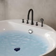 thumbnail image 2 of 2Pcs Two-Hole Bathtub Overflow Drain Cover, 3-1/8" Bathtub Drain Stopper with Screws, Fits Most Standard Bathroom Tub (Black), 2 of 7