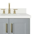thumbnail image 5 of Ariel Taylor 37 In. Right Offset Oval Sink Vanity With White Quartz Countertop In Grey, 5 of 10