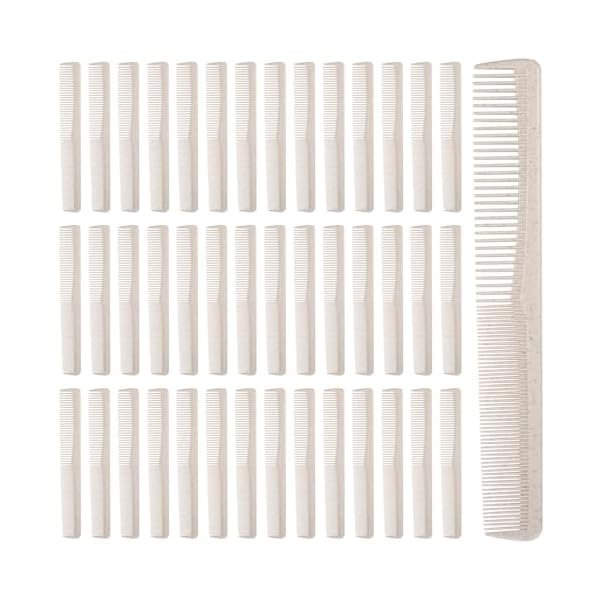 wonim44 Pack of 100 Hair Combs Bulk, Disposable Wheat Straw Combs Individually Wrapped Combs for Hotel, Travel, Airbnb, Charity, Church, Homeless
