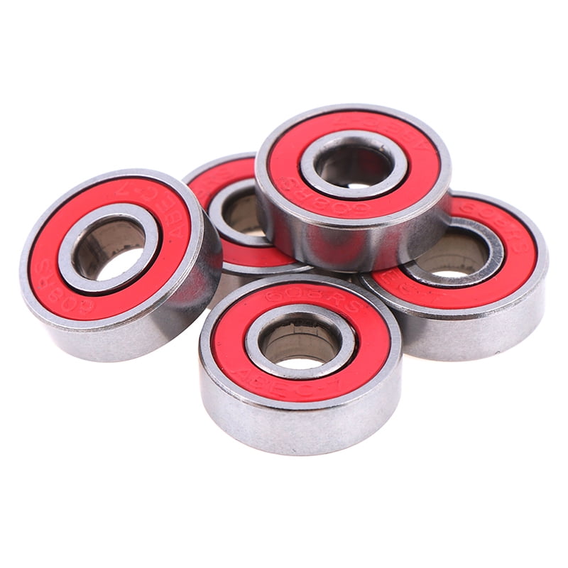 Details about   5Pcs Red ABEC-7 608RS Skateboard Roller Sealed Ball Bearings 8x22x7mm BE 