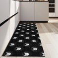 thumbnail image 4 of Black Cat Head Pattern Kitchen Rug Mat,Kitchen Runner Rugs Non Skid Washable,Decorative Kitchen Floor Mats for Kitchen,Sink,Laundry,17"X47", 4 of 5