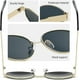 thumbnail image 3 of retro oval sunglasses women say,gold sunglasses women with glasses pouch,metal frame round ladies sunglasses,for driving,traveling, 3 of 5