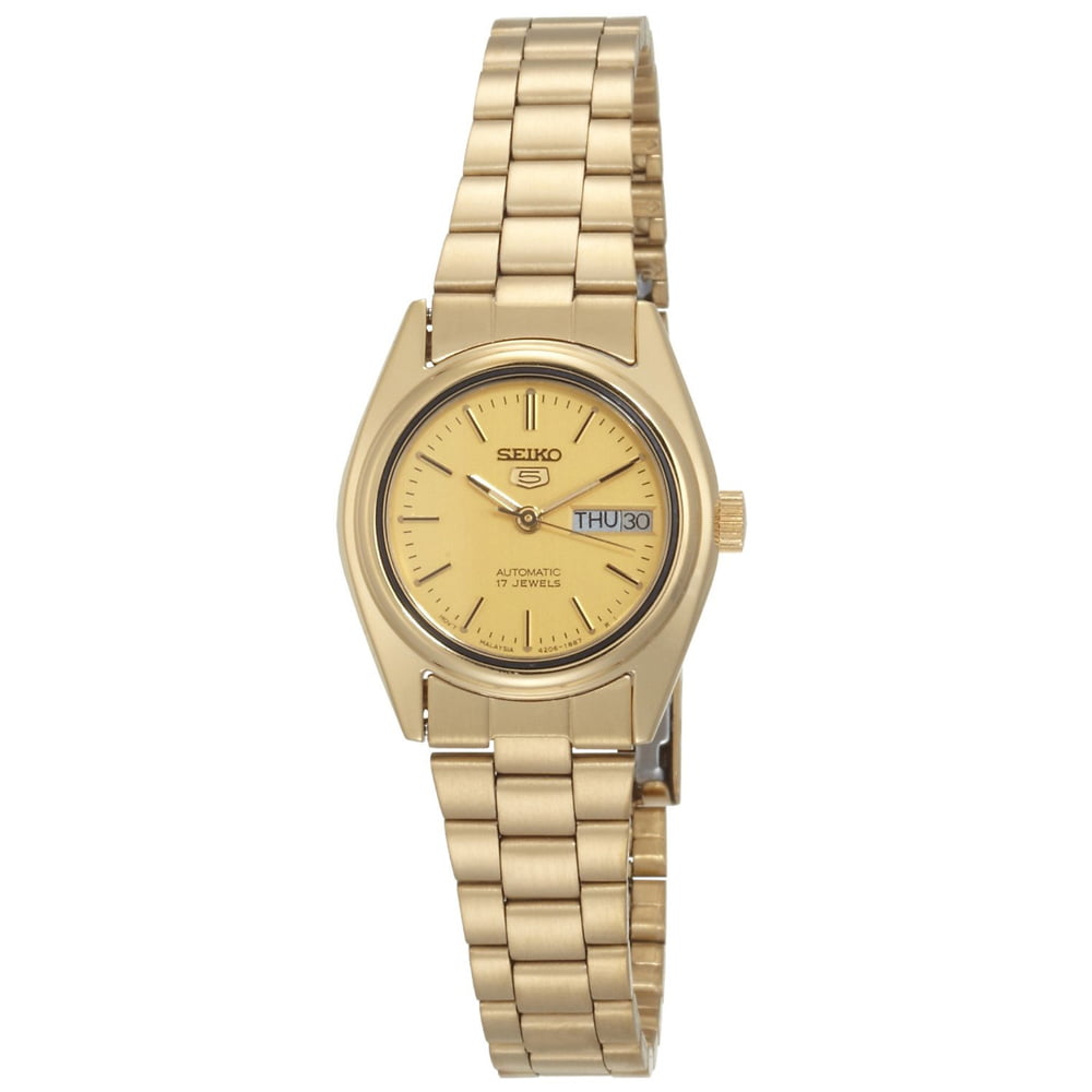 Seiko Women's SUAA30 5 17 Jewels Gold Stainless Steel Automatic Watch - Walmart.com