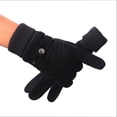 thumbnail image 4 of Guantes de nieve resistentes al viento Guantes de esquí Antideslizantes Ajustable Calor Mantener de cerdo Guantes de snowboard de material cuero para A 6D Marrón, 4 of 8