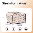 thumbnail image 5 of Haiem Cartoon Birds & Flowers Print Toaster Covers 4 Slice Wide Slot,Bread Dust Cover & Fingerprint Protection,Bread Machine Cover,Appliance Covers, 5 of 7