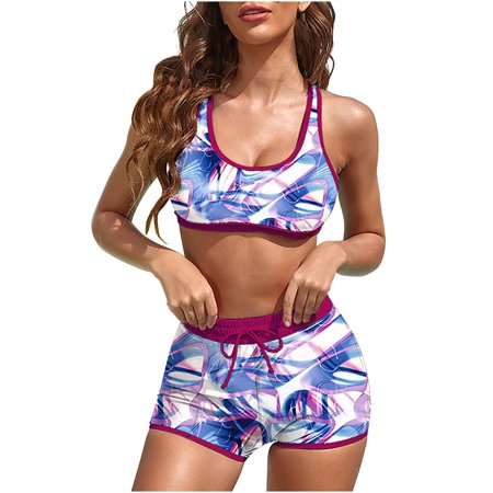 

REORIAFEE Women s Bikini Swimsuits Plus Size Beachwear Retro Swimsuits Tropical Swimwear Y2k Bikini Teen Girls Trendy Stuff Birthday Gifts for Women New Spring Fashion Wine L