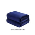 thumbnail image 3 of Dtchengua Luxury Flannel Throw Blanket - Ultra Plush, Solid Color Design for Bedroom, Living Room and Cozy Gift(Queen Size，Blue), 3 of 6