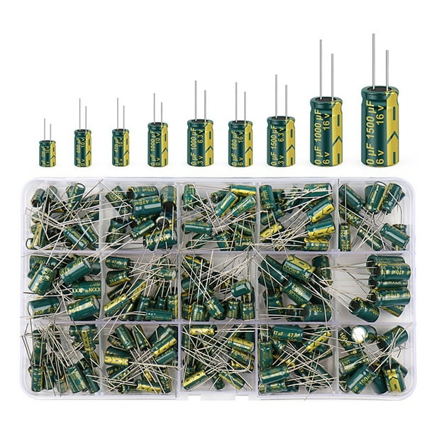 Likrtyny Kit Surtido Condensadores Electrolíticos Aluminio (225PCS)