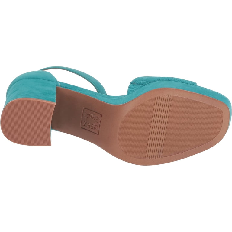 Naturalizer Womens Pearlyn Platform Sandal Lagoon Breeze Suede 7.5