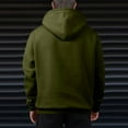 thumbnail image 6 of LODIENY Fashion Mens Hoodie Jackets Lightweight Full Zip up Casual Long Sleeve Drawstring Pullover Sweatshirts Trendy Basic Athletic Hooded Outwear Coat with Pockets Army Green L, 6 of 10