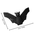 thumbnail image 2 of PEONAVET Wovern Rattan Bat Hanging Decor, Halloween 3D cary Handcrafted Black Woven Bat Spooky Decorations for Home Fireplace Door, 2 of 5