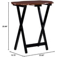 thumbnail image 4 of Pemberly Row Traditional Five Piece Wood Tray Table Set in Hazelnut and Black, 4 of 17