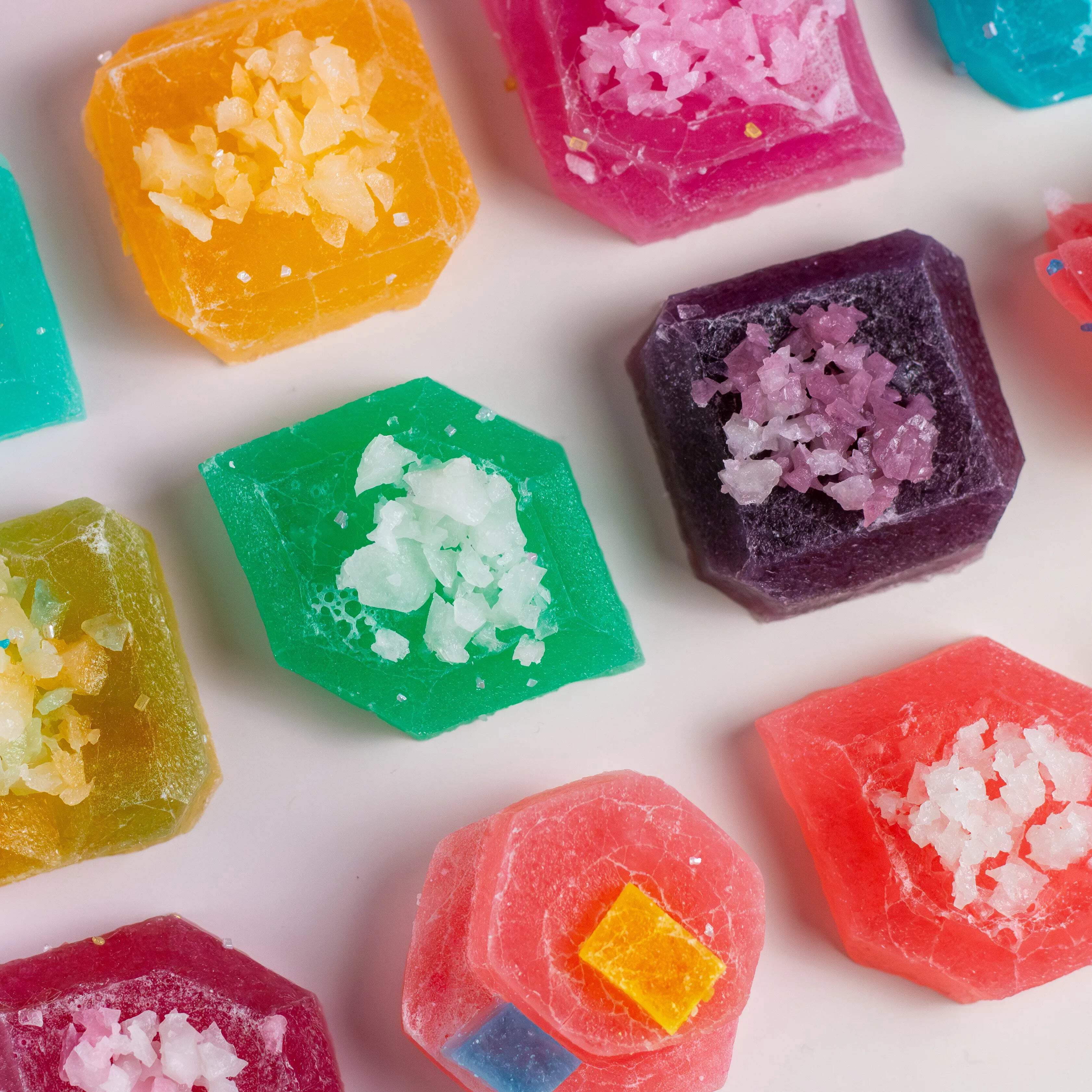 Silky Gem Crystal Candy Signature Blue Raspberry, Strawberry, Lychee Flavors 3 Piece Small Box