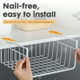 thumbnail image 4 of PinkSheep 2 Pack Under Shelf Basket, Cabinet Storage Hanging Baskets Organizer Wire Rack Shelves for Kitchen Pantry, White, 4 of 9
