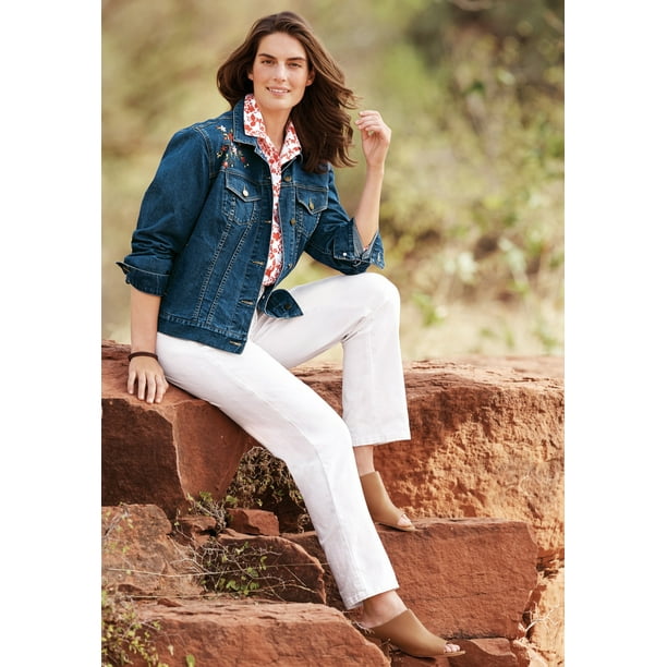 Woman Within Plus Size Tall Womens Plus-Size Straight-Leg Stretch