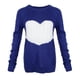 thumbnail image 2 of Suéter con estampado de corazones Yinane para Mujer XL azul, 2 of 8