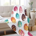 thumbnail image 6 of 70x55 Inches Glow in The Dark Blanket Cozy Throw Camping Blankets for Home and Outdoor Use Colorful Easter Eggs Pattern, 6 of 8
