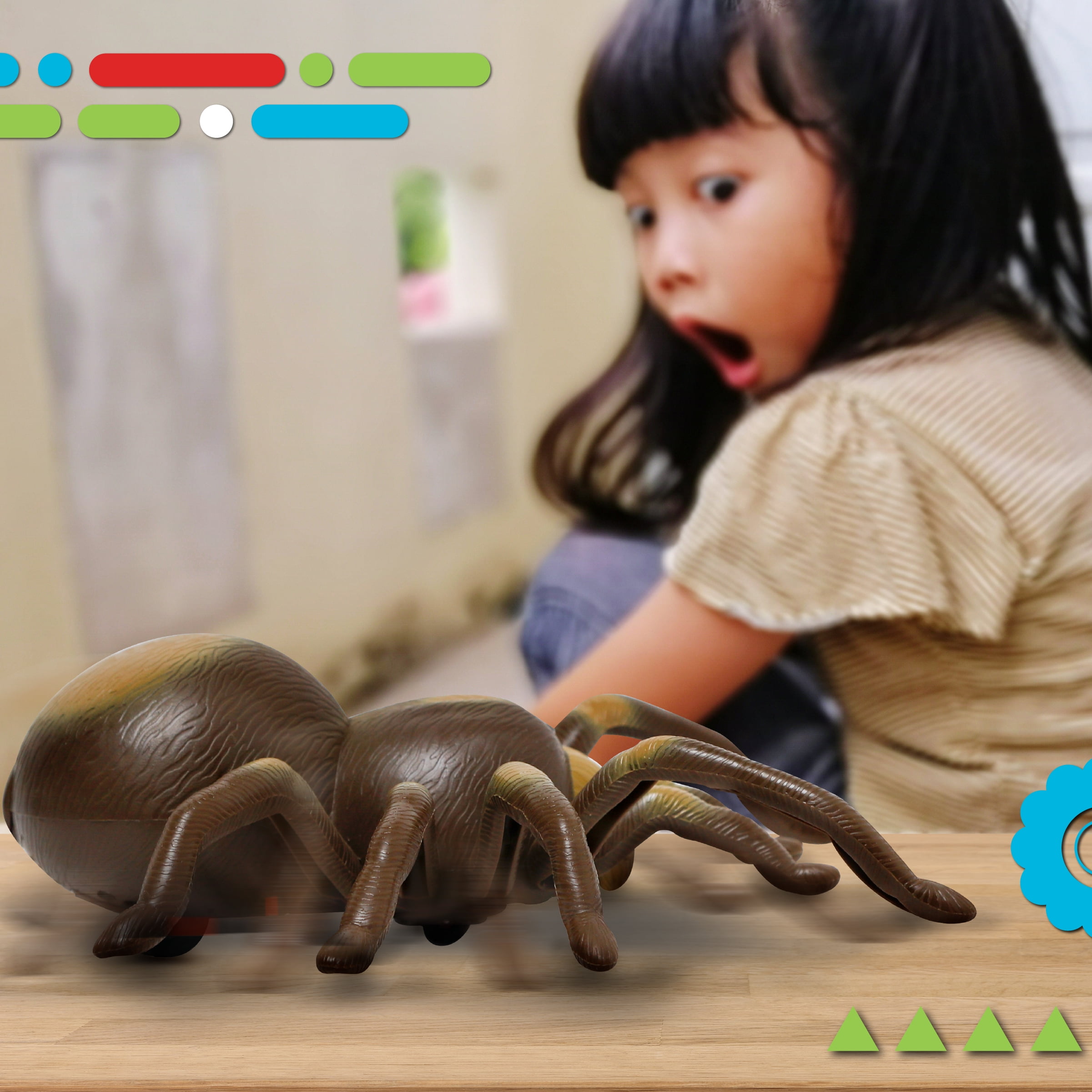 Voiture télécommandée Discovery Kids rc tarantula - araignée aux yeux  lumineux et sonore